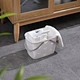 plastic storage basket with handle